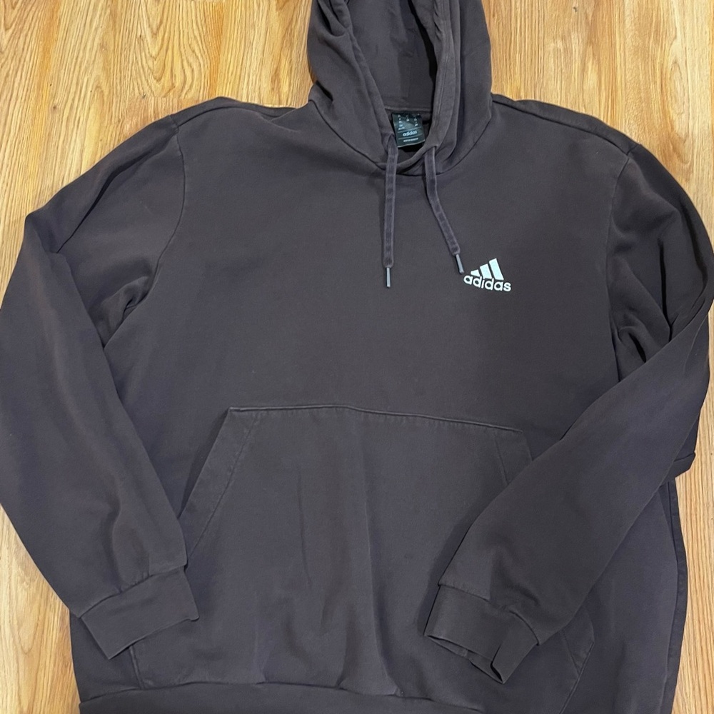 Adidas Men's Brown Hoodie